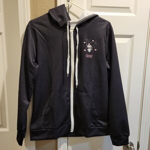 Melody Kuromi Cartoon Casual Jacket Women's Zip Hooded Sweater Coat